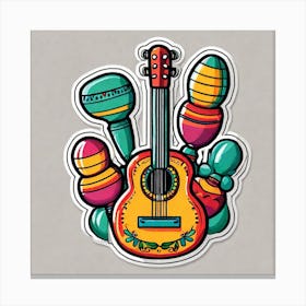 Mexican Guitar 5 Canvas Print