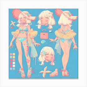 Kawaii Girl Canvas Print