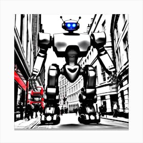 Robot In London 12 Canvas Print