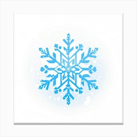 Abstract Vector Illustration Of A Merry Snowflake As The Central Element Defocused With Blurring Ef 2 Canvas Print