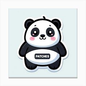 Panda Stickers Canvas Print