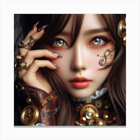 Steampunk Girl Canvas Print