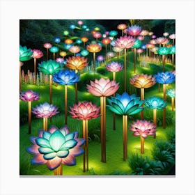 Lotus Flower Garden 1 Canvas Print