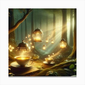 Tea In The Forest Canvas Print