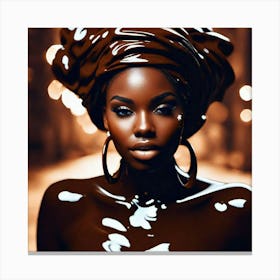 Black Woman In A Turban Canvas Print