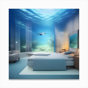 Underwater Bedroom Canvas Print