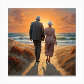 Sunset Walk Canvas Print