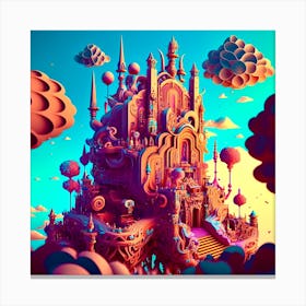 Psychedelic castle Canvas Print