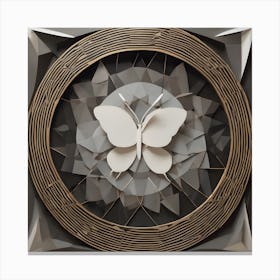 Butterfly In A Circle 2 Canvas Print