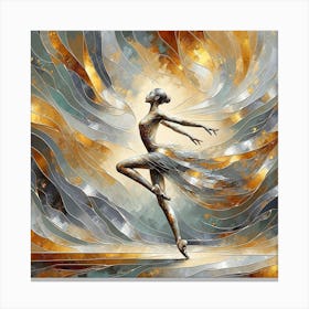 "Golden Rhapsody: Ballet's Poetic Motion"  "Golden Rhapsody: Ballet's Poetic Motion" depicts the artistry of ballet through the dynamic interplay of a dancer's poised movement and the luxurious, swirling backdrop that seems to echo her grace. This painting captures the essence of performance art, emphasizing fluidity, elegance, and the transformative power of dance. Its golden tones and textured strokes make it a captivating centerpiece, celebrating the harmony between human expression and abstract artistry. Canvas Print