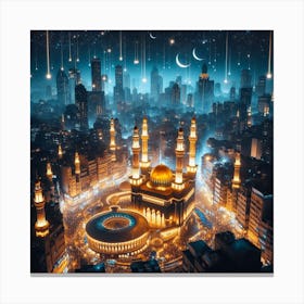 Islamic City At Night 8 Canvas Print