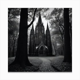 Gothic Church In The Woods Canvas Print