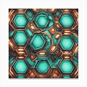 Abstract Background With Hexagons Canvas Print