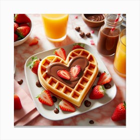 Heart Waffles 1 Canvas Print