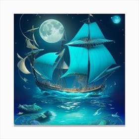 Rpg 40 Envision A Captivating Scene Of A Mystic Pirate Ship Ad 2 Canvas Print