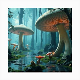 Mushroom Forest 30 Canvas Print