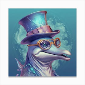 Dolphin In A Top Hat Stampe su tela