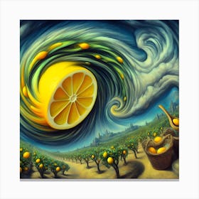 Surreal Lemon Canvas Print