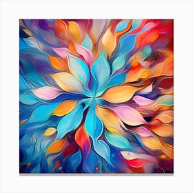 Abstract Flower Painting 3 Canvas Print