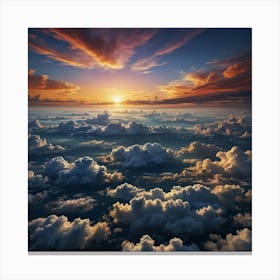 Sunrise Over Clouds 11 Canvas Print