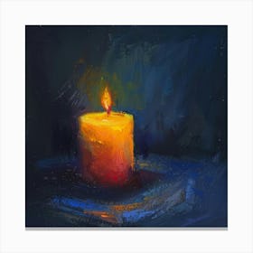 Candle In The Dark Canvas Print