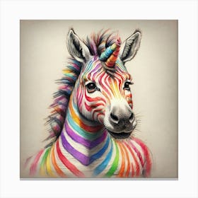 Rainbow Zebra 19 Canvas Print