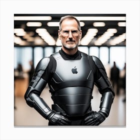Steve Jobs In Armor 6 Canvas Print