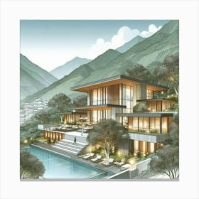 Chinese Villa Canvas Print