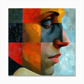 Abstract Portrait Of A Woman 14 Canvas Print