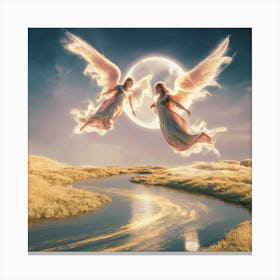 Angels In The Sky Canvas Print