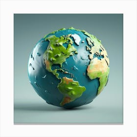 Earth Globe Canvas Print