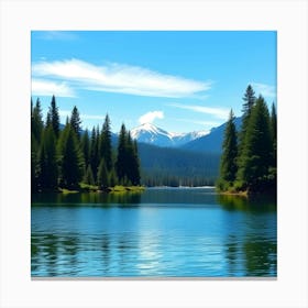 Lake - Lake Stock Videos & Royalty-Free Footage 4 Canvas Print