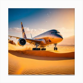 Airplane Desert (10) Canvas Print