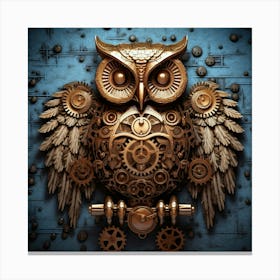 Steampunk Owl Canvas Print