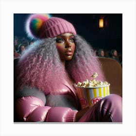 At the movies Canvas Print