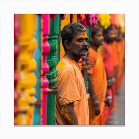 Holi In Varanasi Canvas Print