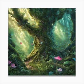 forêt enchantée 1 Canvas Print