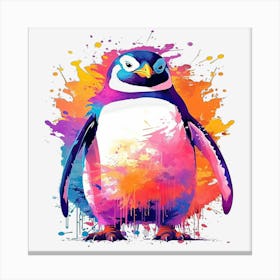 Colorful Penguin 1 Canvas Print