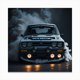 Mk1 Ford Escort Street Racer cloud of smoke Canvas Print