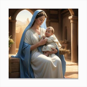 Virgin And Child 7 Canvas Print