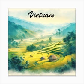 Vietnam Rice Fields Canvas Print