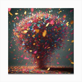 Confetti Explosion Canvas Print