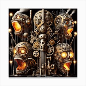 Mechanical Menagerie - "Gears of the Soul" Canvas Print