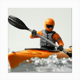 Kayaker In The Water Canvas Print