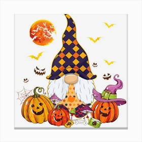 Pumpkin Gnome Cute Halloween Costume Men Women Kids Canvas Print