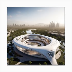 Futuristic Stadium 1 Canvas Print