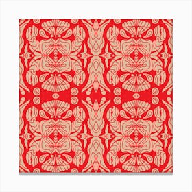 Red And Gold Pattern Canvas Print