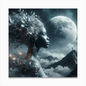 Black Woman In The Sky Canvas Print