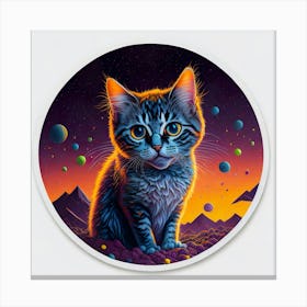 Cat Colored Sky (102) Canvas Print