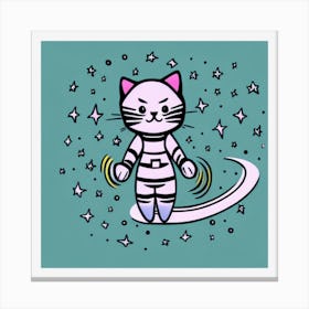 Space Cat Canvas Print